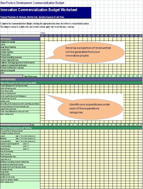  New Product Development Commercialization Budget